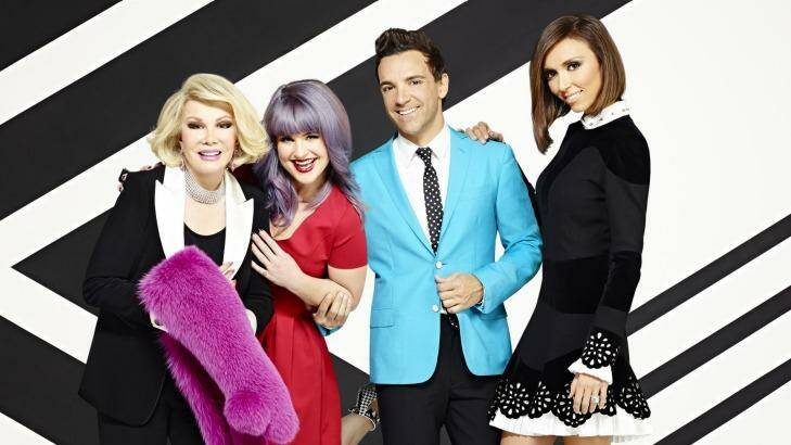 Fashion Police: (from left) the late Joan RIvers, Kelly Osbourne, George Kotsiopoulos and Giuliana Rancic. 