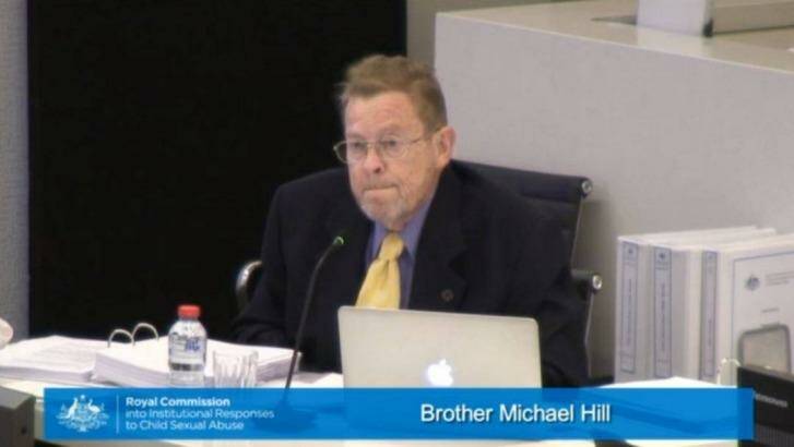Former provincial of the Marist Brothers, Michael Hill at the Royal Commission into Institutional Responses to Child Sexual Abuse. Photo: Supplied