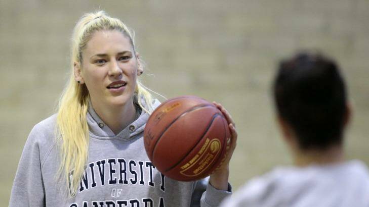 Canberra Capitals centre Lauren Jackson is continuing her comeback from a knee injury. Photo: Jeffrey Chan