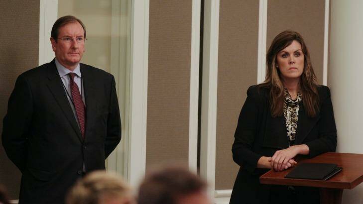 Loughnane and Peta Credlin, former chief of staff to the former prime minister Tony Abbott. Photo: Alex Ellinghausen