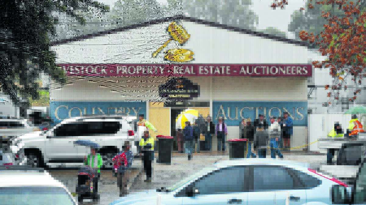 TARGETED HIT: One man has been sentenced to jail and another has pleaded guilty over a ram-raid on Nemingha Auctions in April. Photo: Barry Smith 310515BSB02