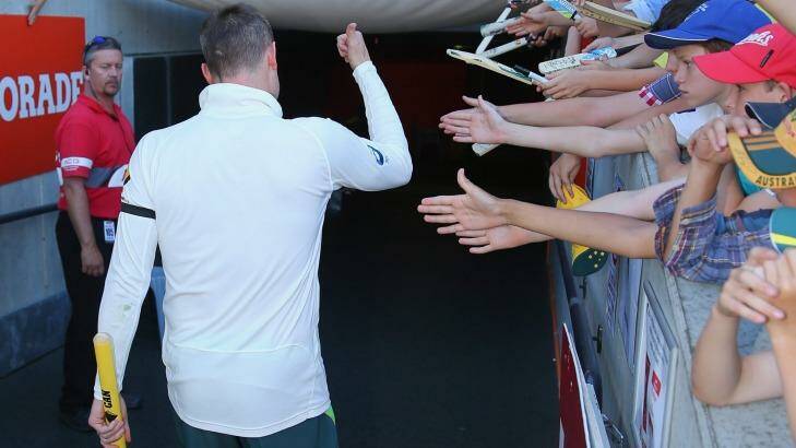 Michael Clarke leaving the field during the first Test. Photo: Scott Barbour/Getty Images
