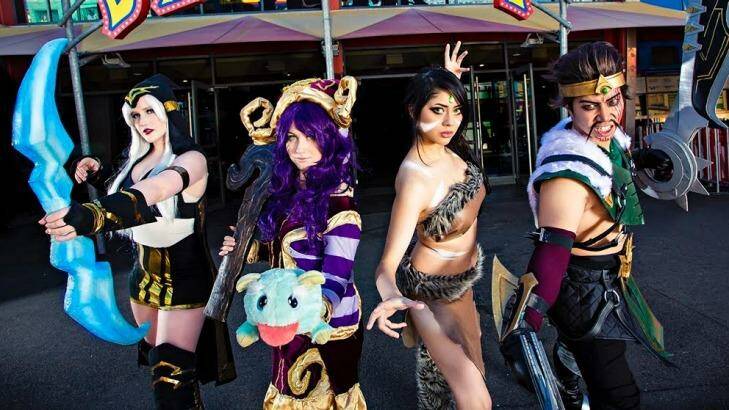 League of Legends eSports fans dress up in 'cosplay'.
