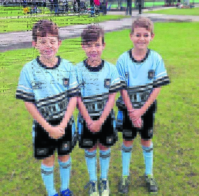 Timbumburi s Joseph Briggs, Hayden Constable and Rory Littlejohns played hockey for the North West team in a state carnival in Wollongong.