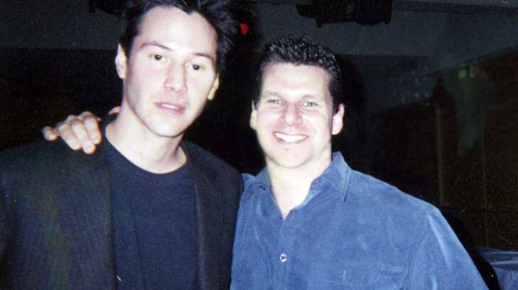 Steven Spaliviero with actor Keanu Reaves at his club, Joanna's, in 2001. Photo: Courtesy Steven Spaliviero