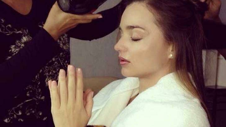 Miranda Kerr practises what she preaches by always making time for "morning prayer and meditation".  Photo: Instagram