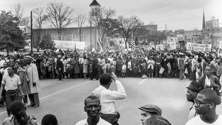 A painful history: John Lewis participated in the Selma March in 1965.  Photo: Charles Shaw/Getty Images