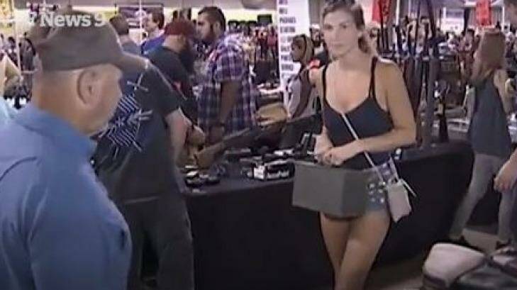 Americans have flocked to the first major gun who in Orlando since the Pulse nightclub massacre. Photo: Screegrab