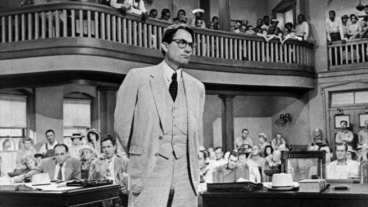 Gregory Peck stood against all that was stupid and mean in American life when he played small-town lawyer Atticus Finch in <i>To Kill a Mockingbird</i>. Photo: Universal