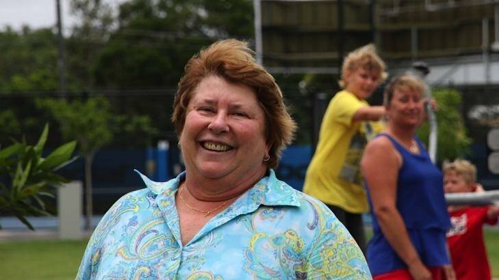 Former Australian tennis champion at Frew Park in the lead-up to the Brisbane International tournament in January 2015. Photo: Supplied