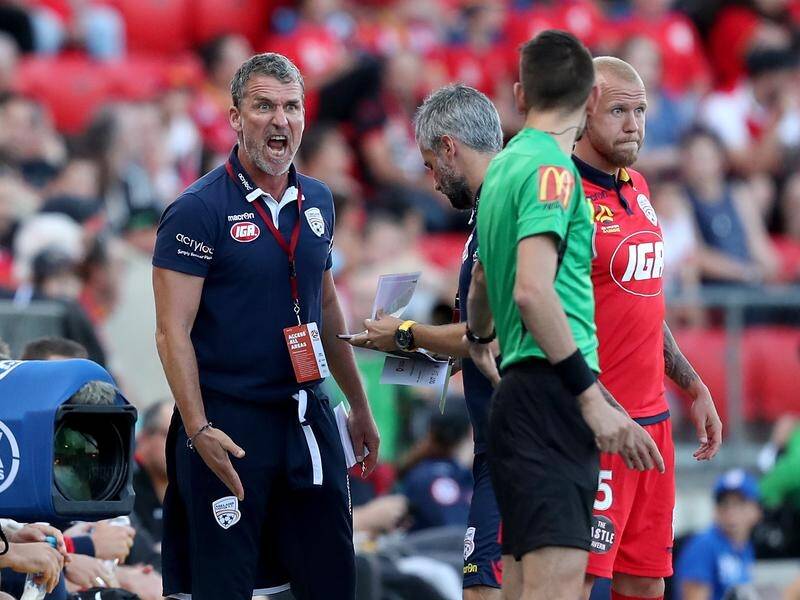 A-League coaches Marco Kurz (L) and Ernie Merrick have been fined for code-of-conduct breaches.