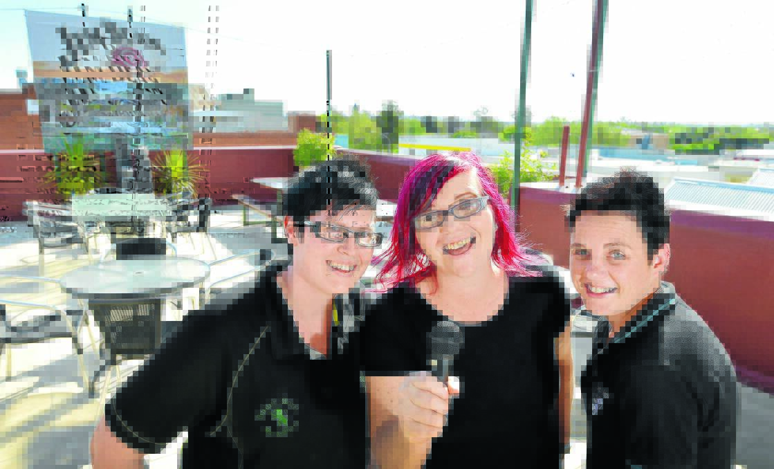 FUN-RAISING: Sheree Cotter, left, Allison Forbes and Lou MacRae are warming up for a cause close to their hearts. Photo: Barry Smith 021015BSD02