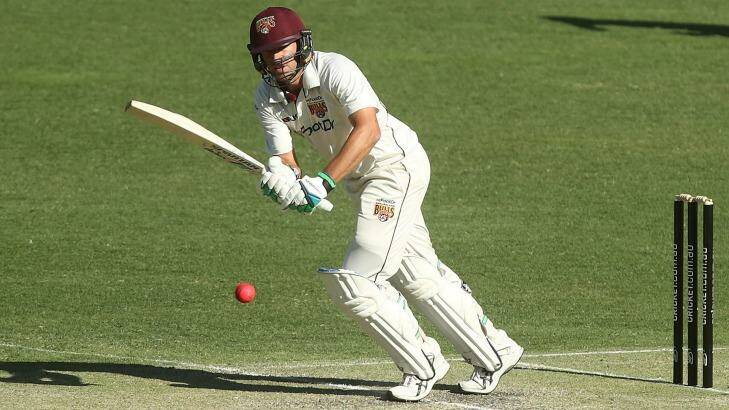 In form: Joe Burns bats during day two of the Sheffield Shield match. Photo: Chris Hyde