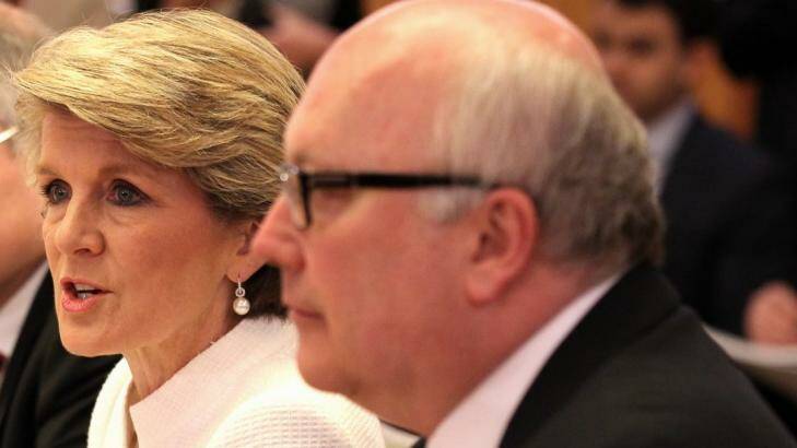 Cultural diplomacy: Julie Bishop and George Brandis were both in attendance at the launch of the Australia Council five-year plan. Photo: File