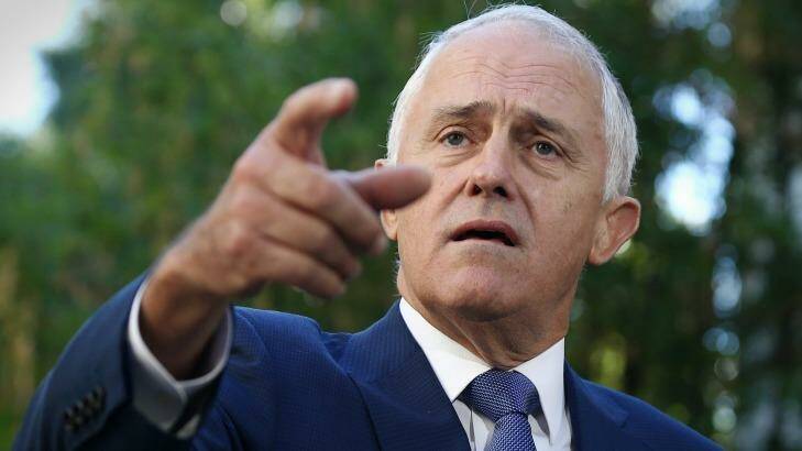 Prime Minister Malcolm Turnbull has impressed some Liberals by showing some mongrel and silenced others with his Bill Shorten tirade. Photo: Alex Ellinghausen