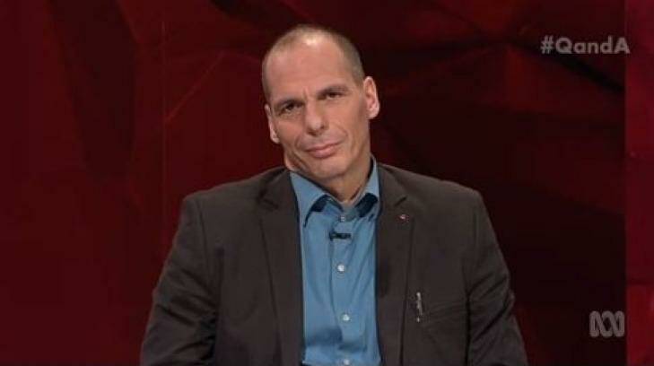 'I think there is only one answer. You open the door [to refugees] and you give them shelter' ... former finance minister of Greece and <i>Q&A</i> panellist Yanis Varoufakis. Photo: ABC