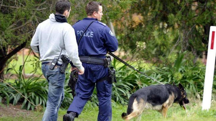 Scent tracked: David Clements was arrested with the help of sniffer dogs who tracked his scent to the nearby country club. Photo: Les Smith