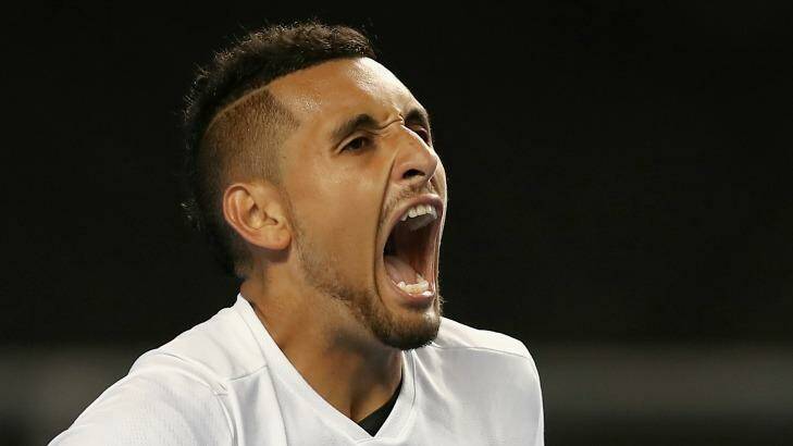 Everything was going smoothly at two sets up, when Nick Kyrgios inexplicably derailed. Photo: Alex Ellinghausen