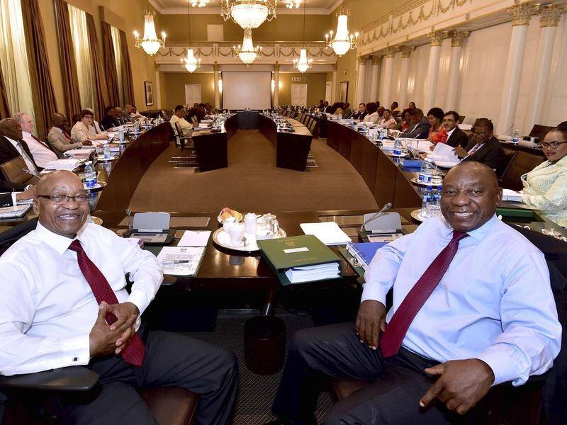 Jacob Zuma, left, and Cyril Ramaphosa are in talks about the South African president's departure.