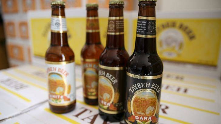 Beer from Taybeh, one of the most popular microbreweries in the Middle East.