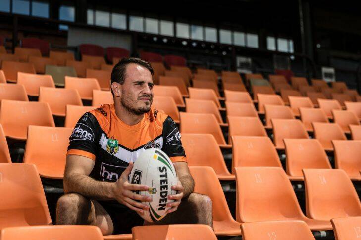 Josh Reynolds is pictured at Concord Oval in his new West Tigers jersey on 10 November, 2017. Photo: Brook Mitchell