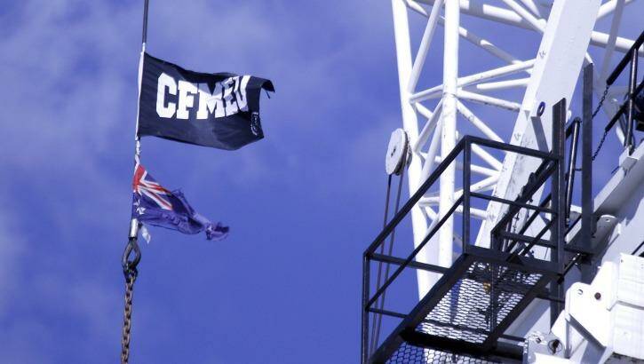 The CFMEU, which has been fined over coercion at a Hawthorn building site. Photo: Luis Enrique Ascui