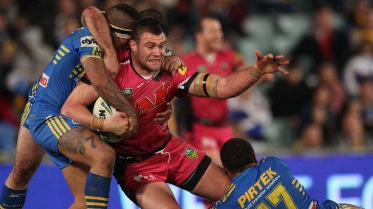 Penrith's Tim Grant: Rumours of a move to Souths. Photo: Anthony Johnson