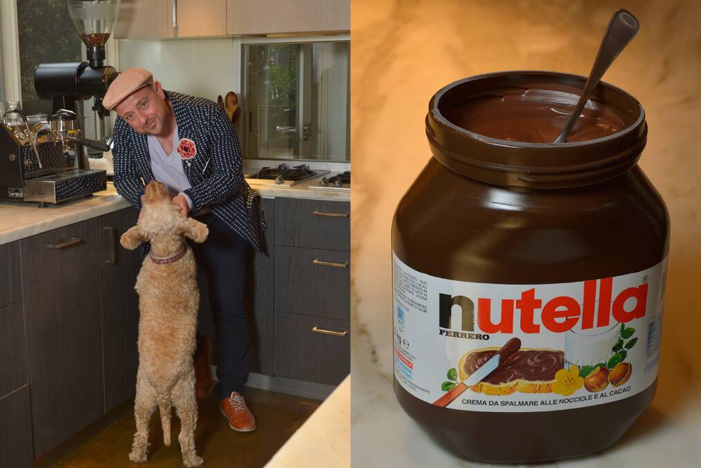 Coffee king Salvatore Malatesta of St Ali eats Nutella straight from a five-kilogram container with a spoon, straight from the tub. Photo: Michael Clayton-Jones