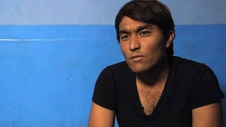 Hazara man Zainullah Naseri speaking on Lateline.  Photo: ABC