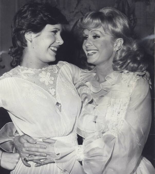 Reynolds and Fisher in 1974. Reynolds had written on social media after the passing of her daughter. "Thank you to everyone who has embraced the gifts and talents of my beloved and amazing daughter.I am grateful for your thoughts and prayers that are now guiding her to her next stop. Love Carries Mother." Photo: Supplied