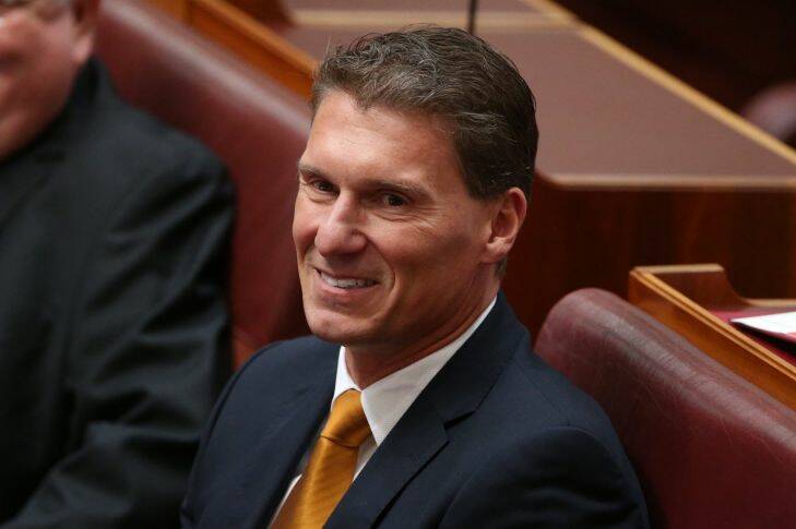 Senator Cory Bernardi arrives to make a statement to the Senate at Parliament House in Canberra on Tuesday 7 February 2017. Photo: Andrew Meares  Photo: Andrew Meares