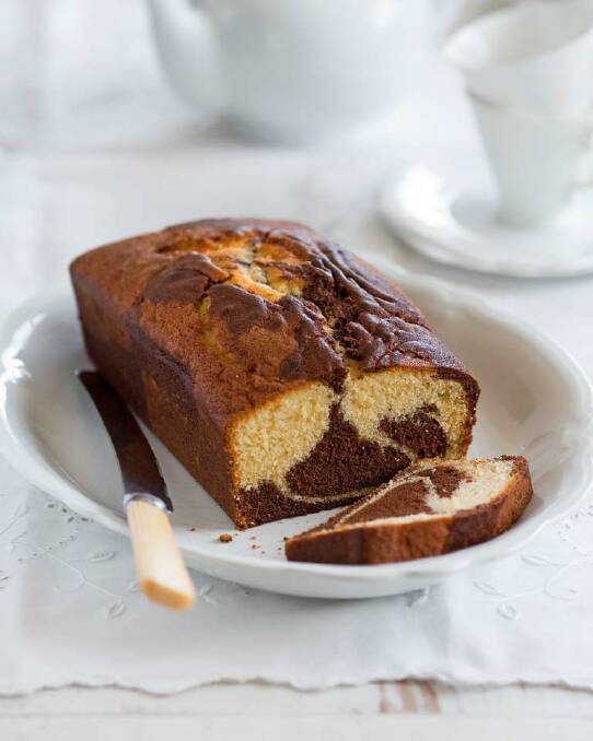 Marble cake <a href="http://www.goodfood.com.au/good-food/cook/recipe/marble-cake-20131101-2wnl9.html"><b>(RECIPE HERE).</b></a>