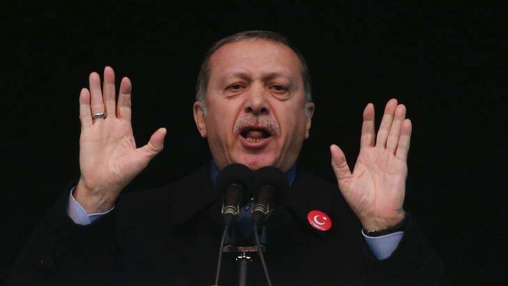 President Recep Tayyip Erdogan: "They are working to destroy our country's morale and create chaos." Photo: STR