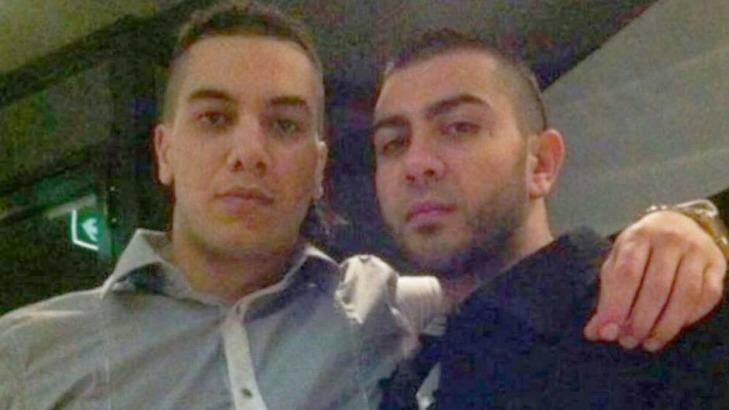Mahmoud Hamzy, who was shot dead at Revesby Heights, with Omar Ajaj. Photo: Supplied
