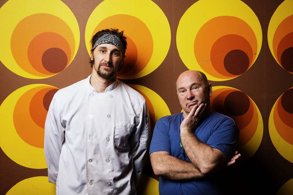 Chef Chris Weysham with Billy Walsh from Girl with the Gris Gris. Photo: Kristoffer Paulsen