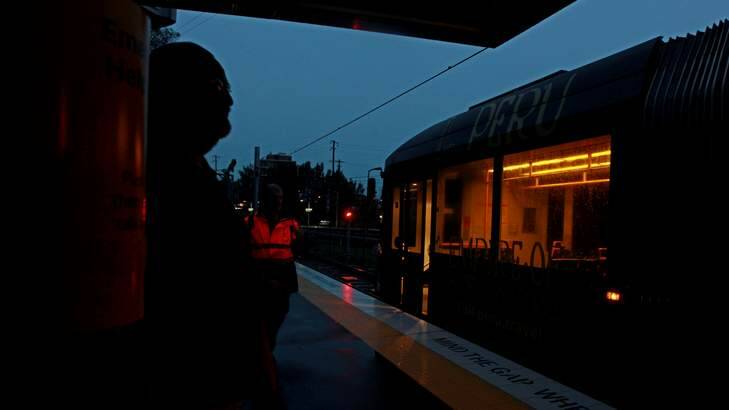 Early morning scenes at Dulwich Hill station. Photo: Ben Rushton
