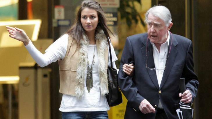 Harriet Wran and her late father Neville in 2011. Photo: Lee Besford
