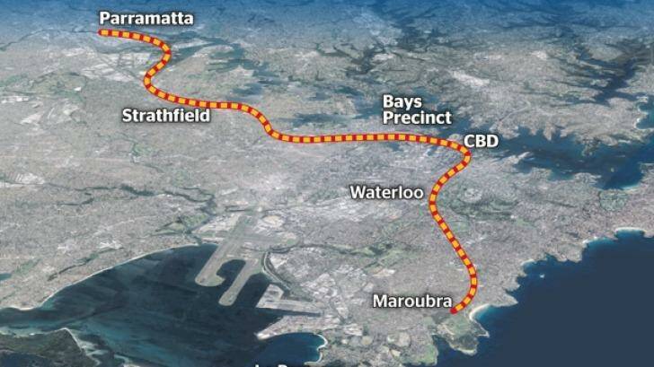 Possible Parramatta-CBD rail link? Photo: Google Maps