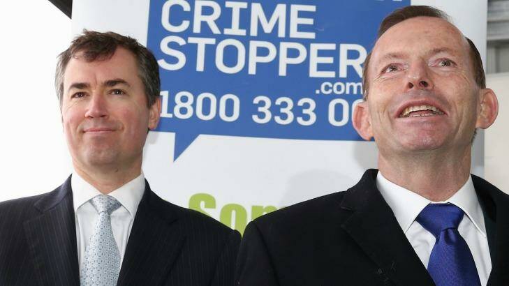Justice Minister Michael Keenan and Prime Minister Tony Abbott. Photo: Alex Ellinghausen