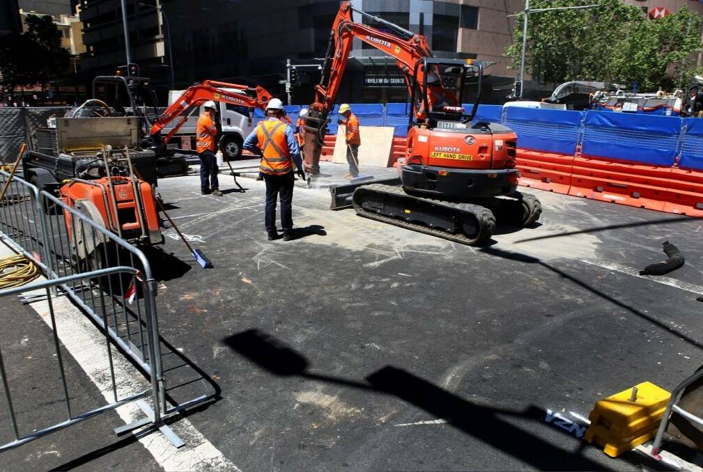 Preliminary construction on George Street has already forced temporary closures in the city. Photo: James Alcock