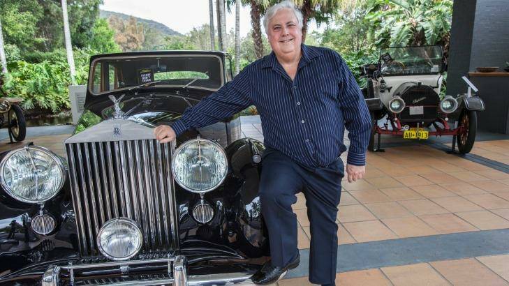 The Palmer United Party leader had a habit of showing up at events in classic or expensive cars. Photo: Glenn Hunt