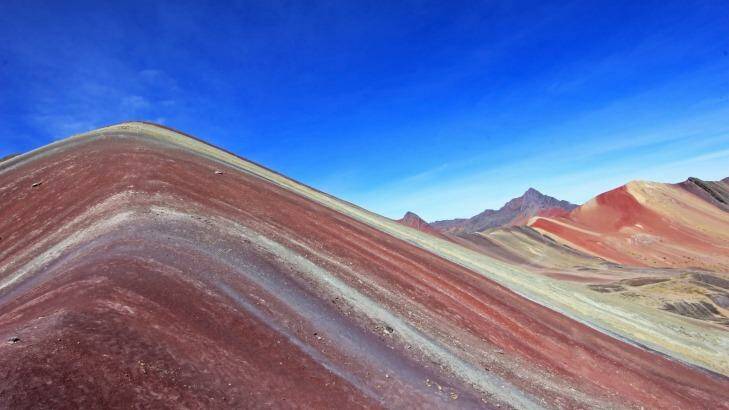 The beautiful coloured Rainbow Mountain near Cusco, Peru. Photo: iStock