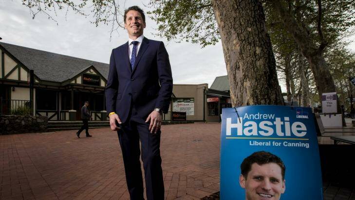Sydney-raised Andrew Hastie holds Tony Abbott's political future in his hands.


 Photo: Ross Swanborough
