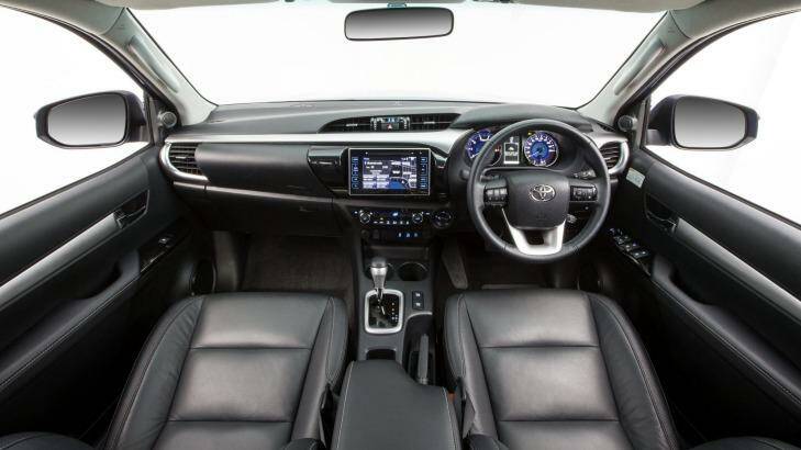 The Toyota Hilux SR5 interior is far removed from the utes of old.