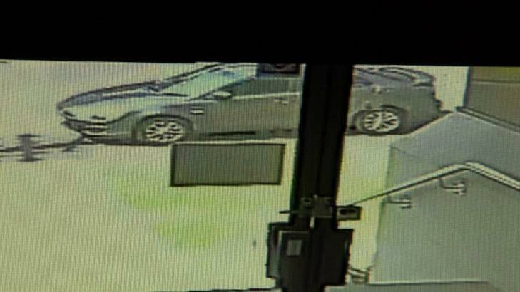 Security footage of Jaafa Dawlat's car. Photo: NSW Police