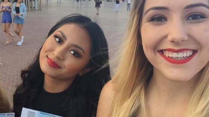 Katie Stopher (right) and Karla Del Rosario at The Vamps concert. Photo: Supplied