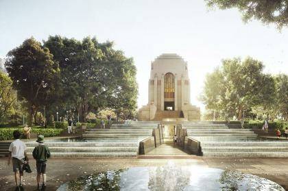 Artist's impression of the Anzac memorial redesign.