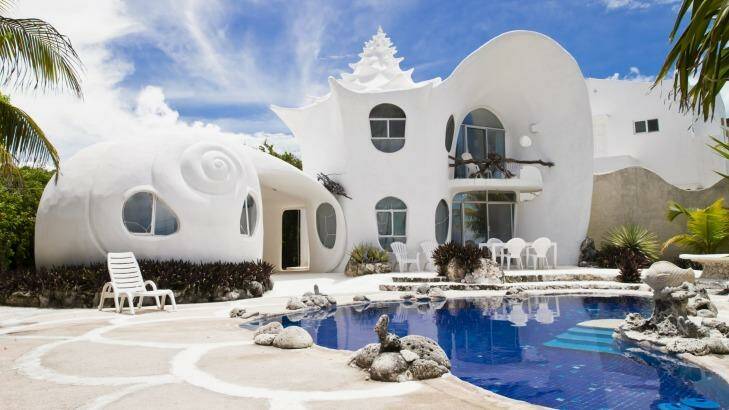 The Seashell House, Casa Caracol
on Isla Mujeres, Mexico.