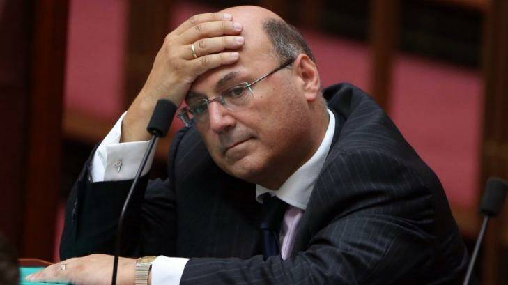Liberal Senator Arthur Sinodinos told Brian McGlynn  that "the jury's still out on you". Photo: Andrew Meares