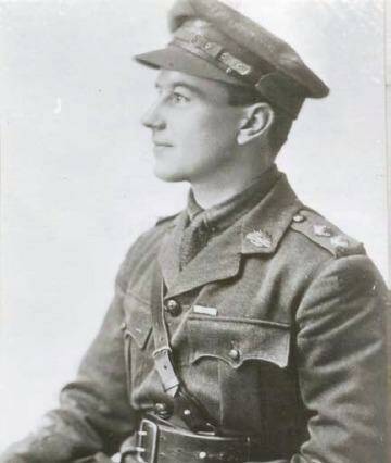 Lieutenant Geoffrey Leslie was among the first soldiers to land at Gallipoli on Anzac Day, 1915. His three daughters, now aged 79 to 90, have won three places in the official visit.  Photo: Supplied